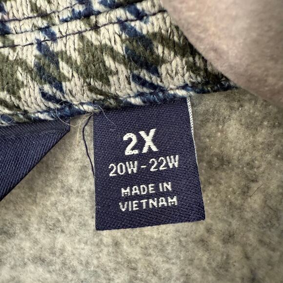 Lands' End Women's Houndstooth Fleece Blazer Jacket Size 2X - Picture 6 of 16